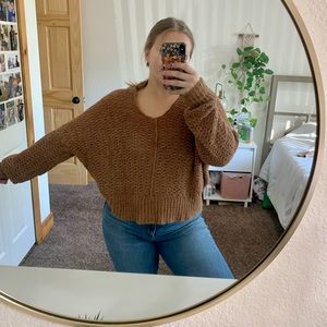 Brown knit sweater